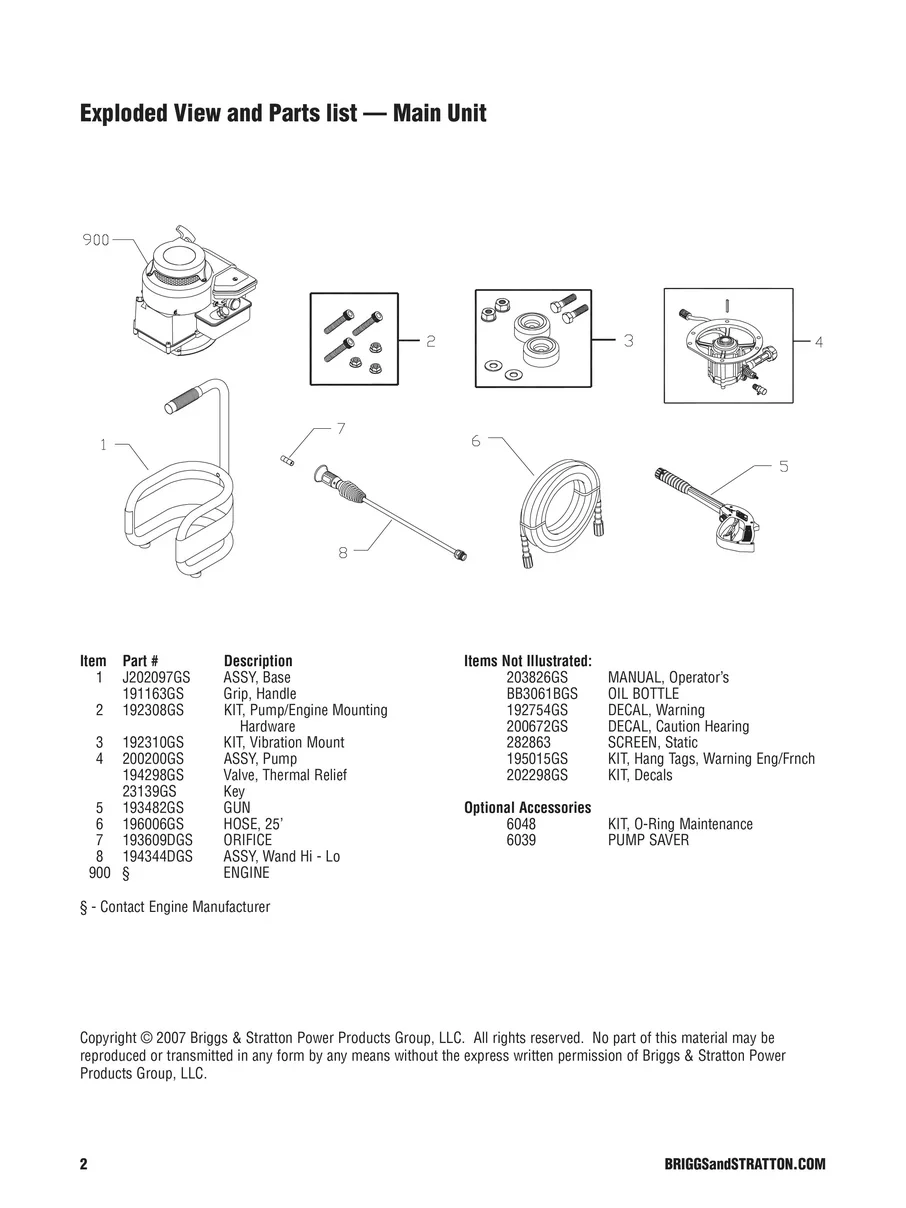 BRIGGS AND STRATTON, 020304, IPL.2